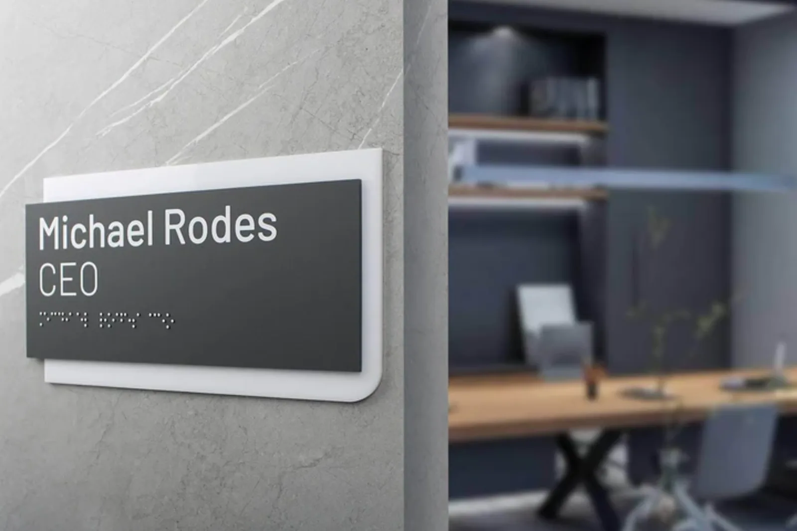 Stached Layer Braille Sign