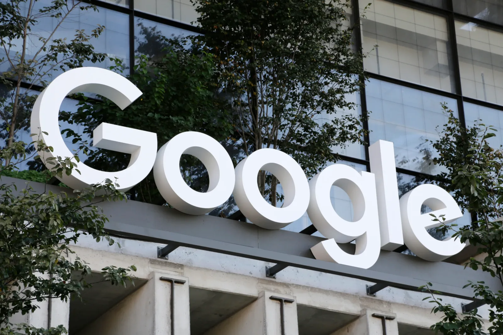Google exterior building signage installation